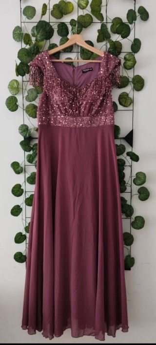 Vestido Largo de Fiesta Morado Talla XL