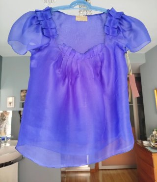 Blusa Charo Azcona Seda/Organza Talla 40