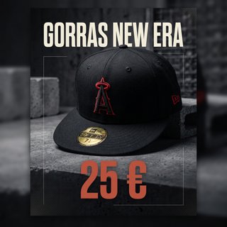 Gorra New Era Negra y Roja