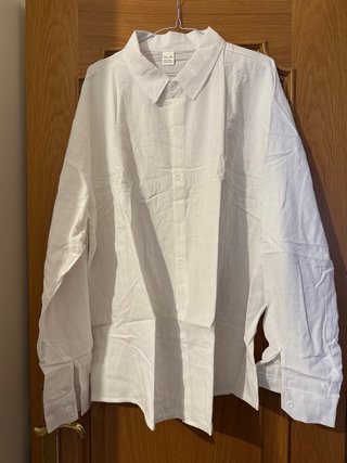 Pack de 3 Camisas Lisas de Lino Blancas talla 3xl