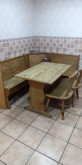 Conjunto de Cocina Rinconera de Madera