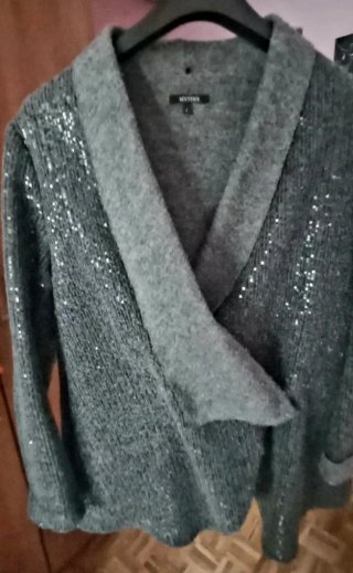 Chaqueta Sintesis lentejuelas gris Talla L
