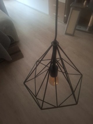 Lámpara de techo geométrica negra