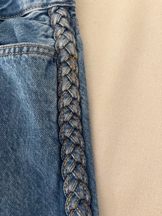 Vaqueros Mango Trenzados Talla M (equivale a 34)