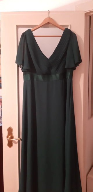 Vestido de fiesta largo verde