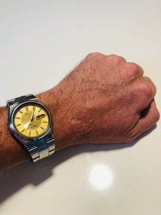 Reloj Seiko 5 Dorado Vintage 7009 Automático