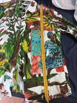 Camisa étnica multicolor talla única