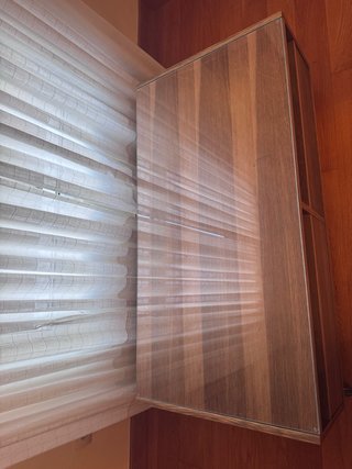 IKEA BOKSEL mesa centro / TV cristal, ruedas cajon