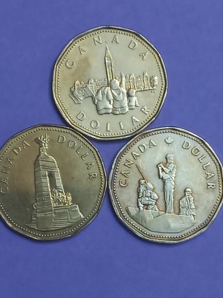 Monete commemorative da 1 dollaro canadese (1992-1994-1995)
