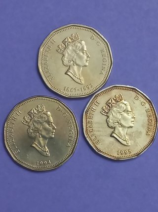 Monete commemorative da 1 dollaro canadese (1992-1994-1995)
