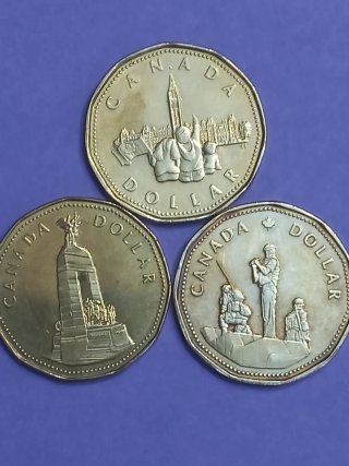 Monete commemorative da 1 dollaro canadese (1992-1994-1995)