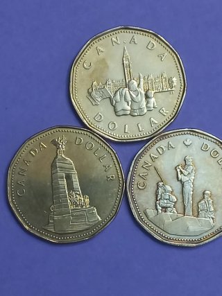 Monete commemorative da 1 dollaro canadese (1992-1994-1995)