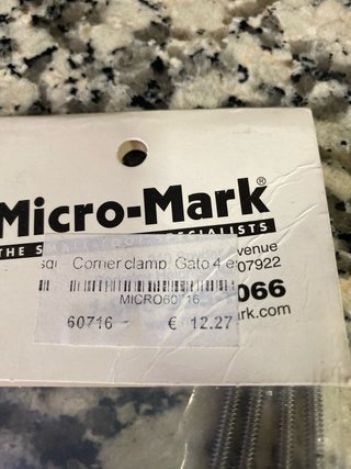 Micro-Mark Varillas Metálicas Corner Clamp