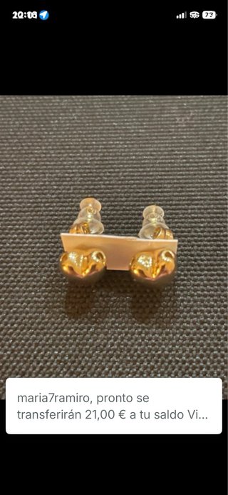 Pendientes de Corazón Oro Laminado 14k