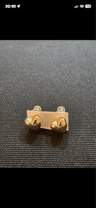 Pendientes de Corazón Oro Laminado 14k