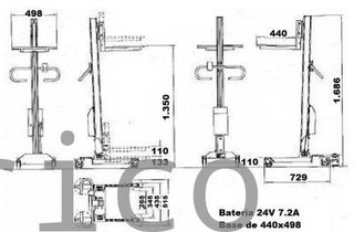 Apilador Eléctrico 90Kg - 1360 mm - 10700