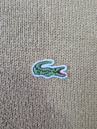 Jersey Lacoste Beige Cuello V Talla XXL