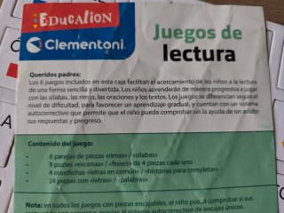 Juego Educativo Clementoni Juegos de Lectura