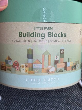Little Dutch bloques de madera granja, 50 piezas