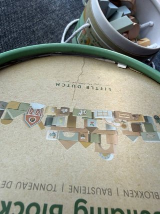 Little Dutch bloques de madera granja, 50 piezas