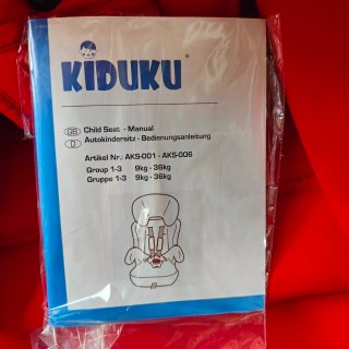 Silla de coche KIDUKU roja sin estrenar