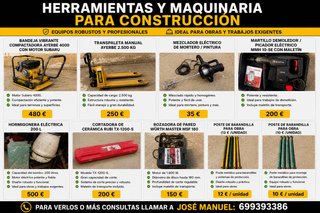 Lote Maquinaria y Herramientas Profesionales Obra