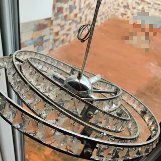 Lámpara colgante esférica de cristal