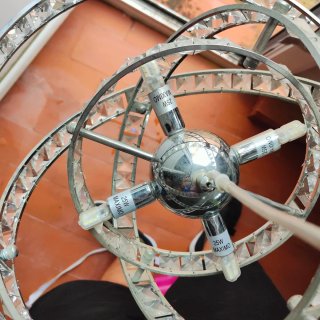 Lámpara colgante esférica de cristal