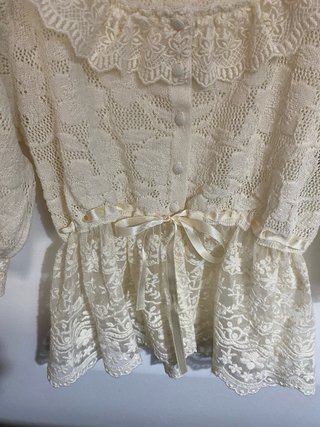 Jersey Zara con Volantes y Encaje