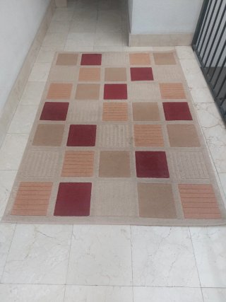 Alfombra con Diseño de Cuadros