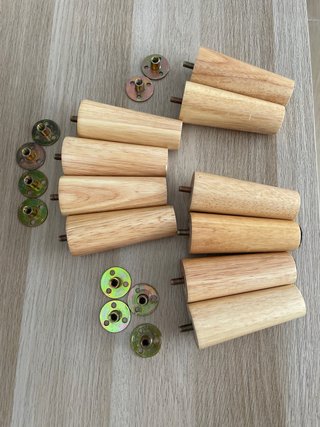 10 Patas Madera Muebles 12cm