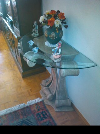 Mesa Consola con Tablero de Cristal