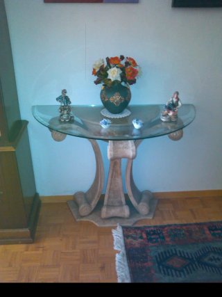 Mesa Consola con Tablero de Cristal