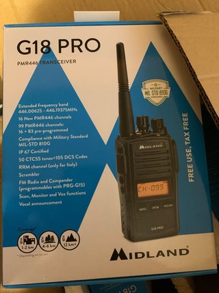 4 Walkie Talkie Midland G18 Pro PMR446