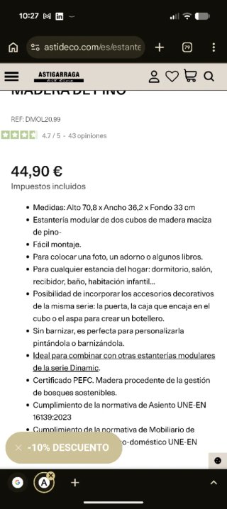 Estantería pequeña Astarriaga