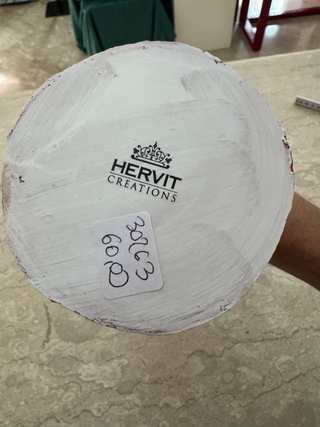 Renna Hervit Natale Ceramica Rossa Bianca