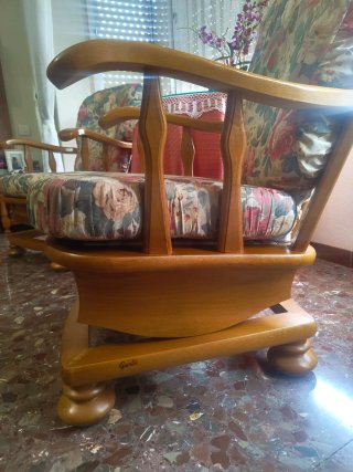 Conjunto Tresillo y 2 Sillones Flores balancin