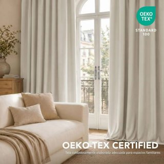 Cortina Opaca Térmica beige Arena 245x200