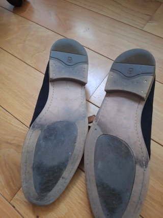 Zapatos de hombre azul ante