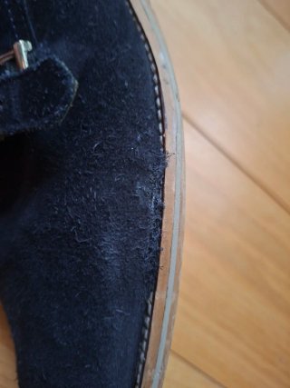 Zapatos de hombre azul ante
