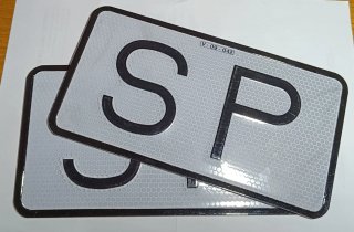 2x Placa SP servicio público