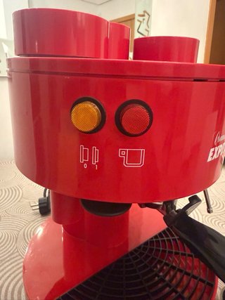 Cafetera Crema Express Roja Vintage