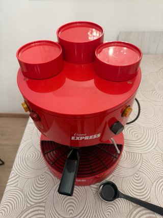 Cafetera Crema Express Roja Vintage