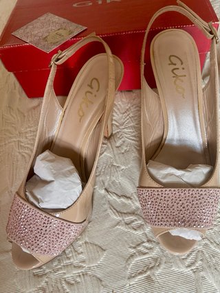 Zapatos Giko charol plataforma tacón strass 40