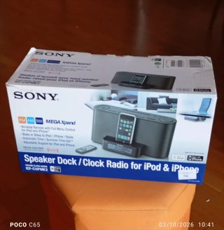 Radio Despertador Sony para iPod e iPhone