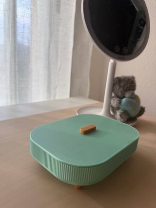 Caja organizadora verde con tapa