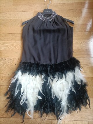 Vestido Matilde Cano Plumas Talla S