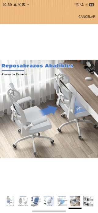 Silla de Oficina Ergonómica con Soporte Lumbar