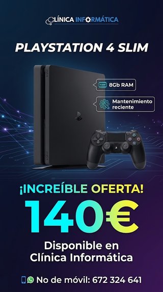 PS4 Slim 8GB RAM con 3 Meses Garantía