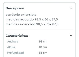 Escritorio extensible
